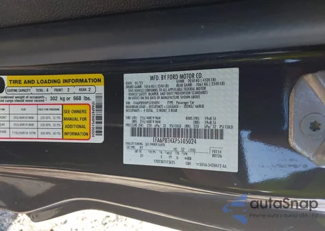 2023 Ford Mustang Ecoboost Fastback z USA, uszkodzony, nr VIN 1FA6P8THXP5105024